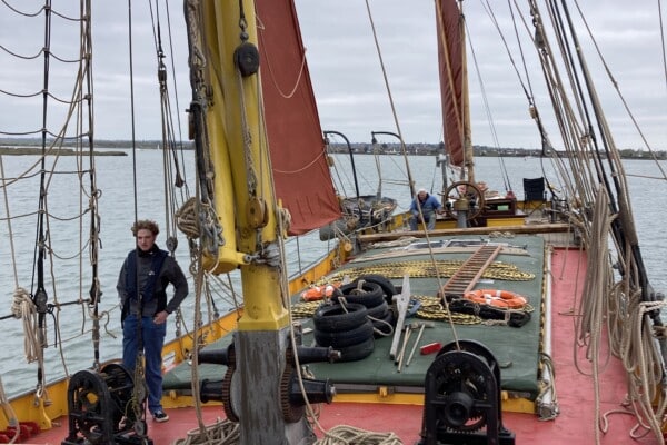 SV Blue Mermaid on the River Blackwater, Essex